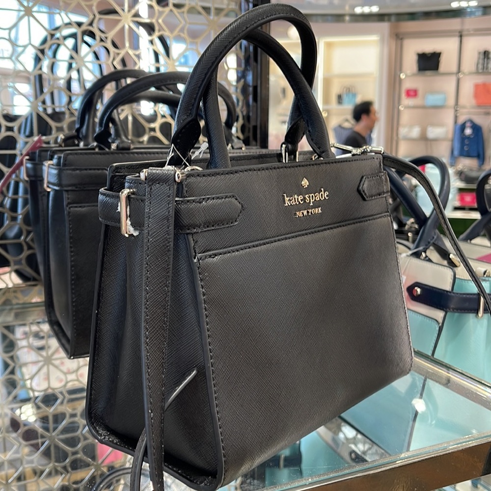 Kate Spade staci small satchel black NWT - Picture 2 of 16